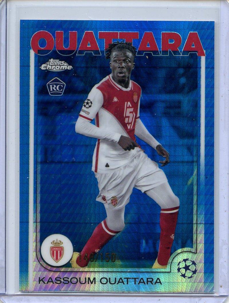 2024-25 Topps Chrome UEFA Club Comps Kassoum Ouattara Blue Prism 148/150