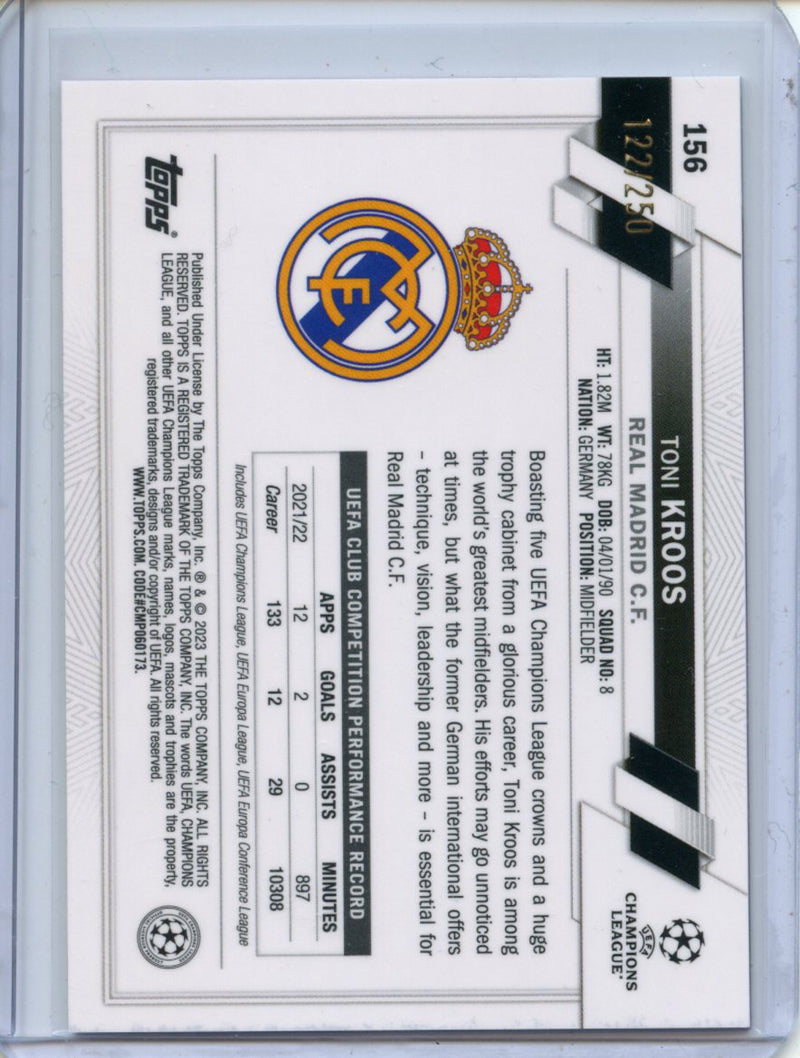 2022-23 Topps Chrome UEFA Toni Kroos Pink X-Fractor 122/250