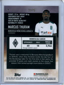 2021-22 Topps Bundesliga Stadium Club Chrome Marcus Thuram Green Yellow Electric Charge Refractor 32/75