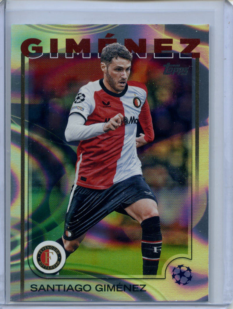 2024-25 Topps UEFA CC Santiago Gimenez Rain Drops