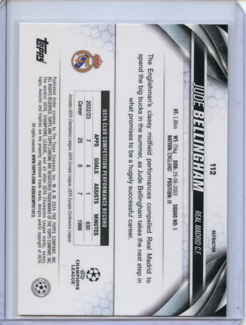 2023-24 Topps Chrome UEFA Jude Bellingham Refractor