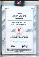 25-26 Pristine EPL Jamie Carragher Pristine Pieces Auto Relics Blue 72/75