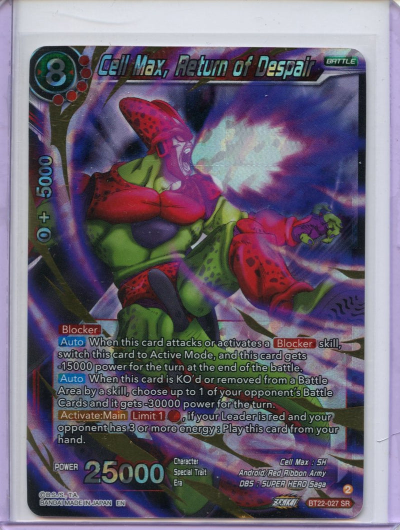 Cell Maxm, Return Of Despair - Critical Blow BT22-027 SR Foil