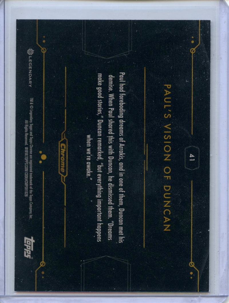 2024 Topps Dune Chrome Paul's Vision Of Duncan Refractor