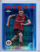 2024-25 Topps Chrome UEFA Club Comps Florian Wirtz Blue Prism 37/150