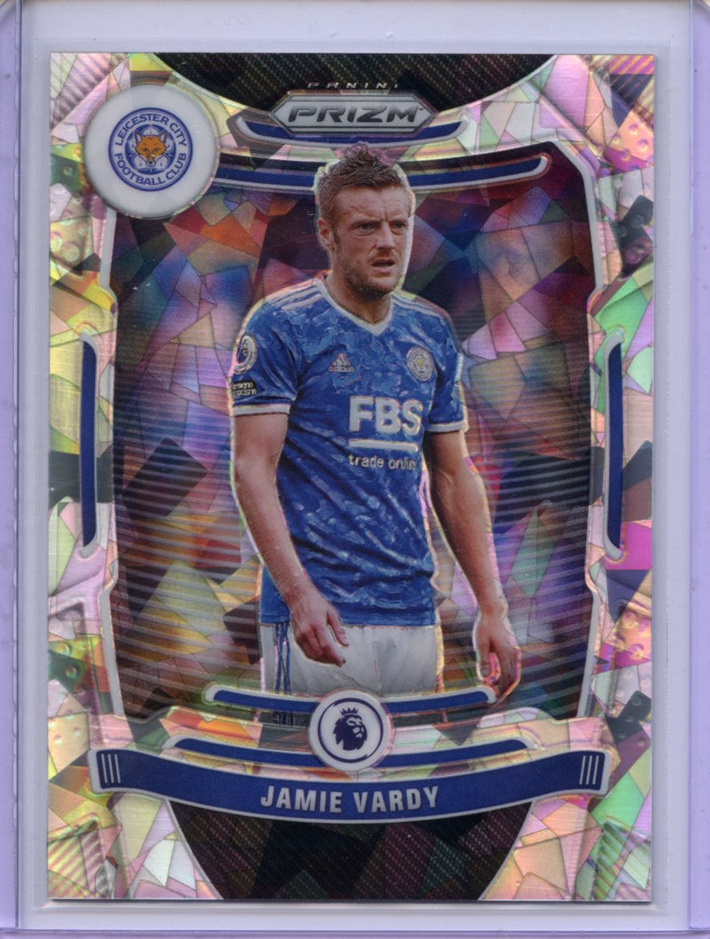 2021-22 Panini Prizm Premier League Jamie Vardy Cracked Ice Prizm 8/23