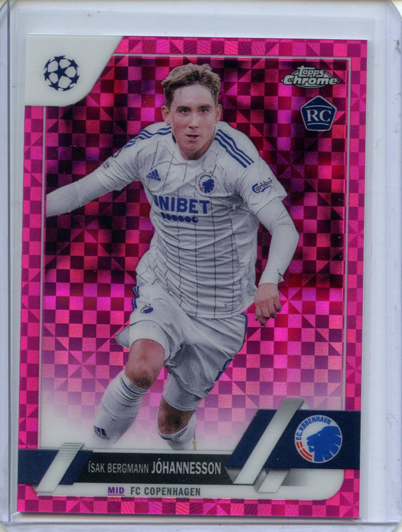2022-23 Topps Chrome UEFA Isak Bergmann Johannesson Pink X-Fractor 164/250