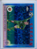 2024-25 Topps Chrome UEFA Club Comps Marc-Andre Ter Stegen Blue Prism 33/150