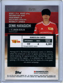 2021-22 Topps Bundesliga Stadium Club Chrome Genki Haraguchi Green Refractor 5/99
