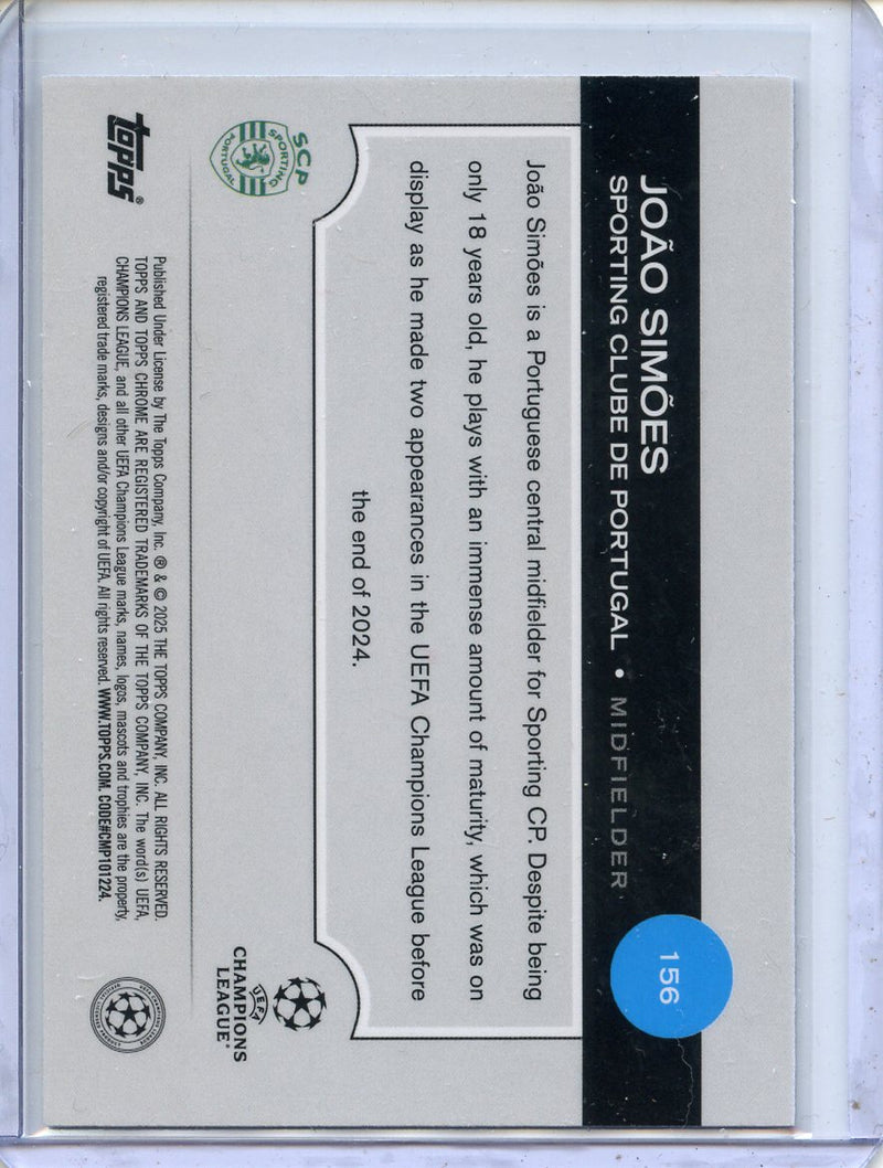 2024-25 Topps Chrome UEFA Club Comps Joao Simoes Wave