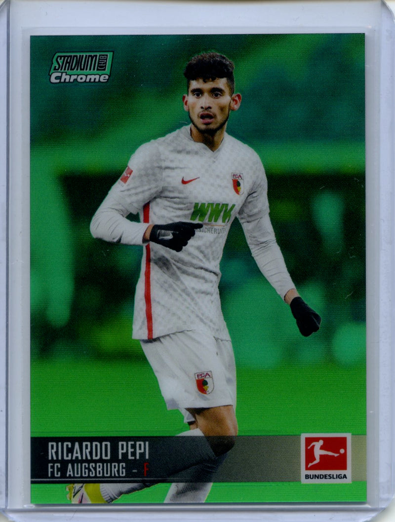 2021-22 Topps Bundesliga Stadium Club Chrome Ricardo Pepi Green Refractor 67/99