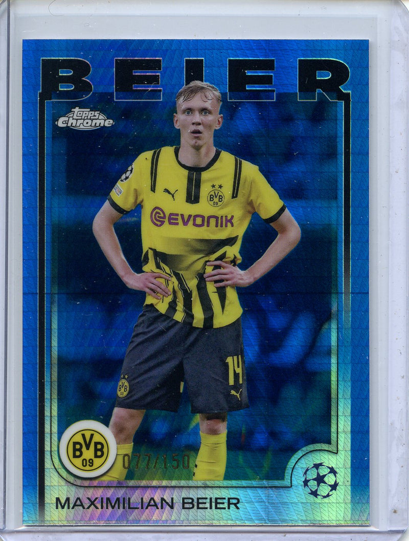 2024-25 Topps Chrome UEFA Club Comps Maximilian Beier Blue Prism 77/150
