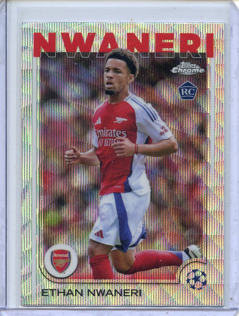 2024-25 Topps Chrome UEFA Club Comps Ethan Nwaneri Wave