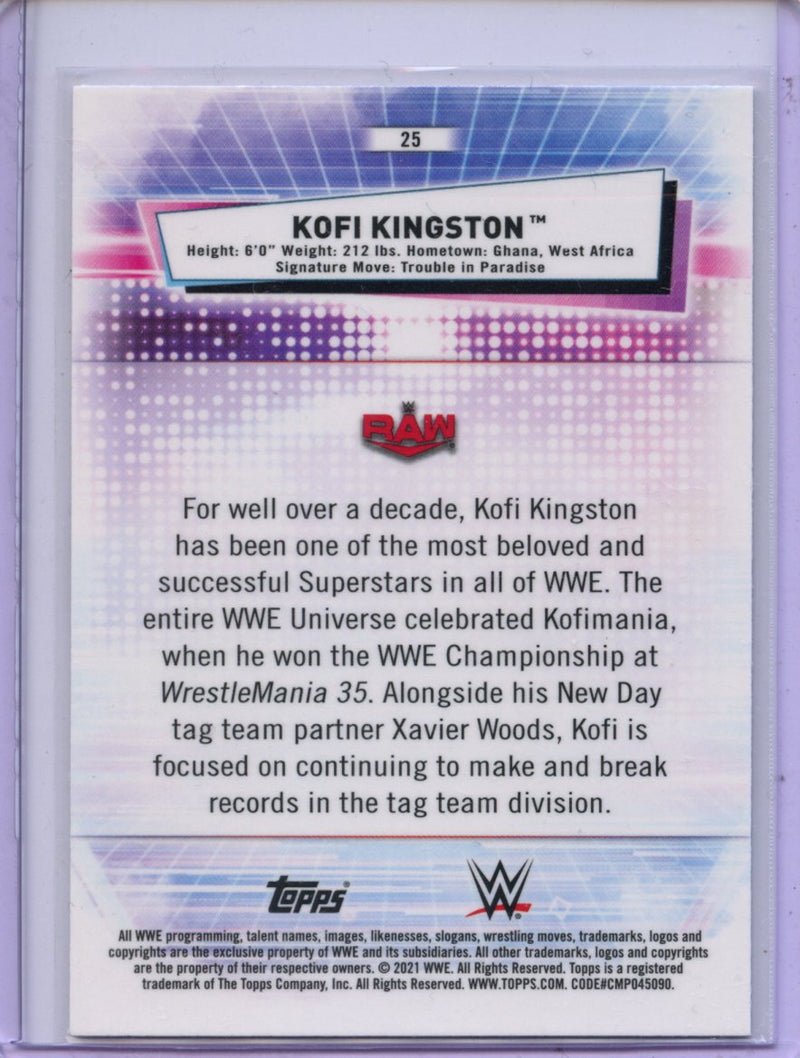 2021 Topps Chrome WWE Kofi Kingston