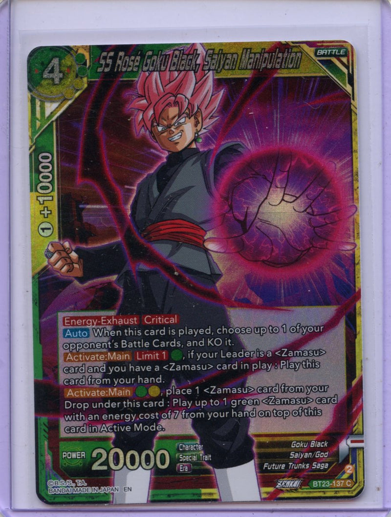 SS Rose Goku Black, Saiyan Manipulation - Perfect Combination BT23-137 C Foil