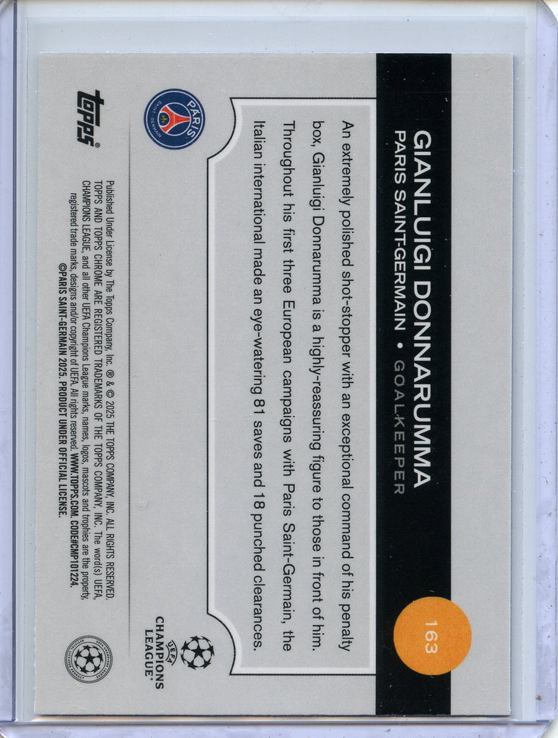 2024-25 Topps Chrome UEFA Club Comps Gianluigi Donnarumma Blue Prism 47/150