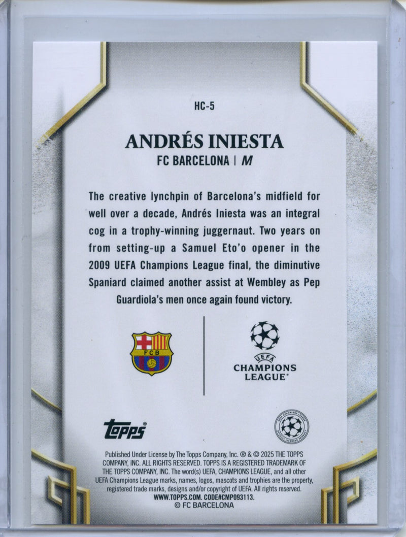 2024-25 Topps UEFA Club Competitions Andres Iniesta Historic Captains