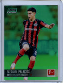 2021-22 Topps Bundesliga Stadium Club Chrome Exequiel Palacios Green Refractor 98/99