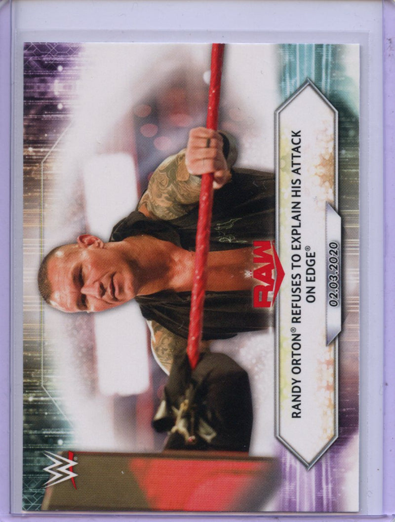 2021 Topps WWE Randy Orton Refuses To Explain His Attack On Edge
