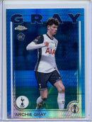 2024-25 Topps Chrome UEFA Club Comps Archie Gray Blue Prism 113/150