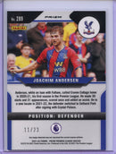 2021-22 Panini Prizm Premier League Joachim Andersen Cracked Ice Prizm 11/23