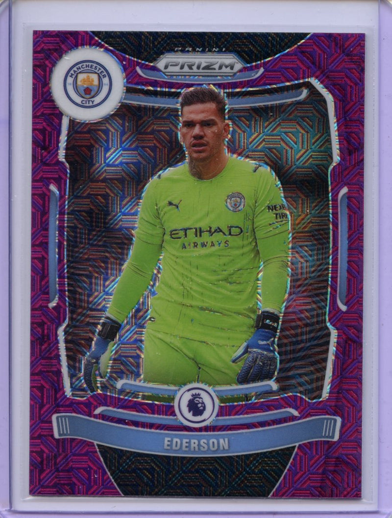 2021-22 Panini Prizm Premier League Ederson Purple Mojo Prizm