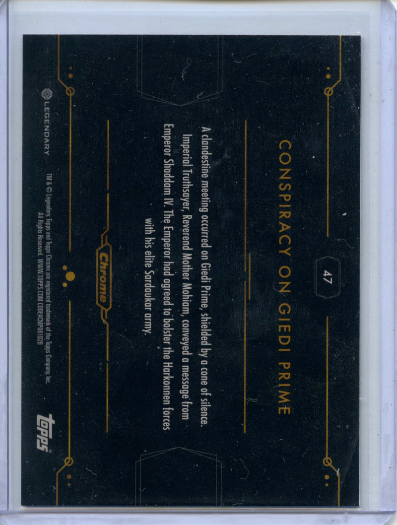 2024 Topps Dune Chrome Conspiracy On Giedi Prime Refractor