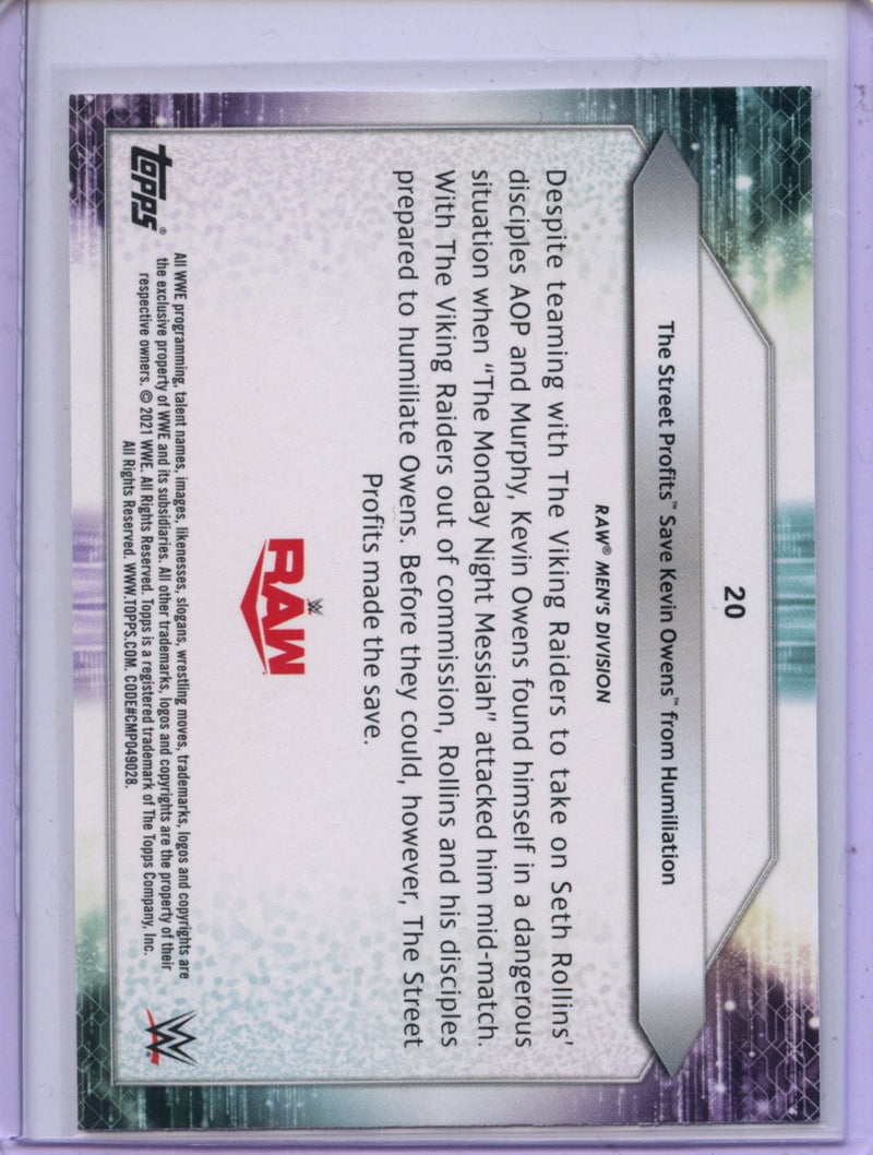 2021 Topps WWE The Street Profits Save Kevins Owens From Humiliation