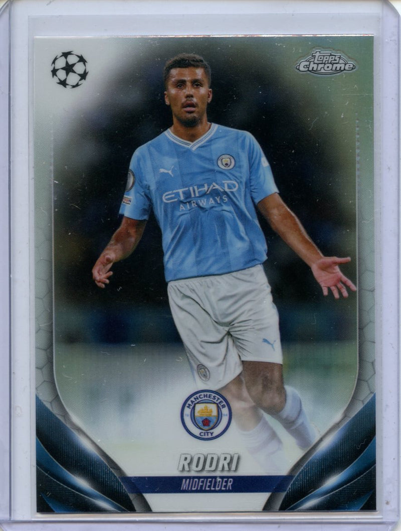 2023-24 Topps Chrome UEFA Rodri Refractor