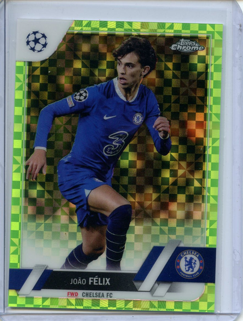 2022-23 Topps Chrome UEFA Joao Felix Neon Green X-Fractor 304/399