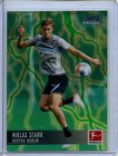 2021-22 Topps Bundesliga Stadium Club Chrome Niklas Stark Aqua Green Electric Charge Refractor 59/175