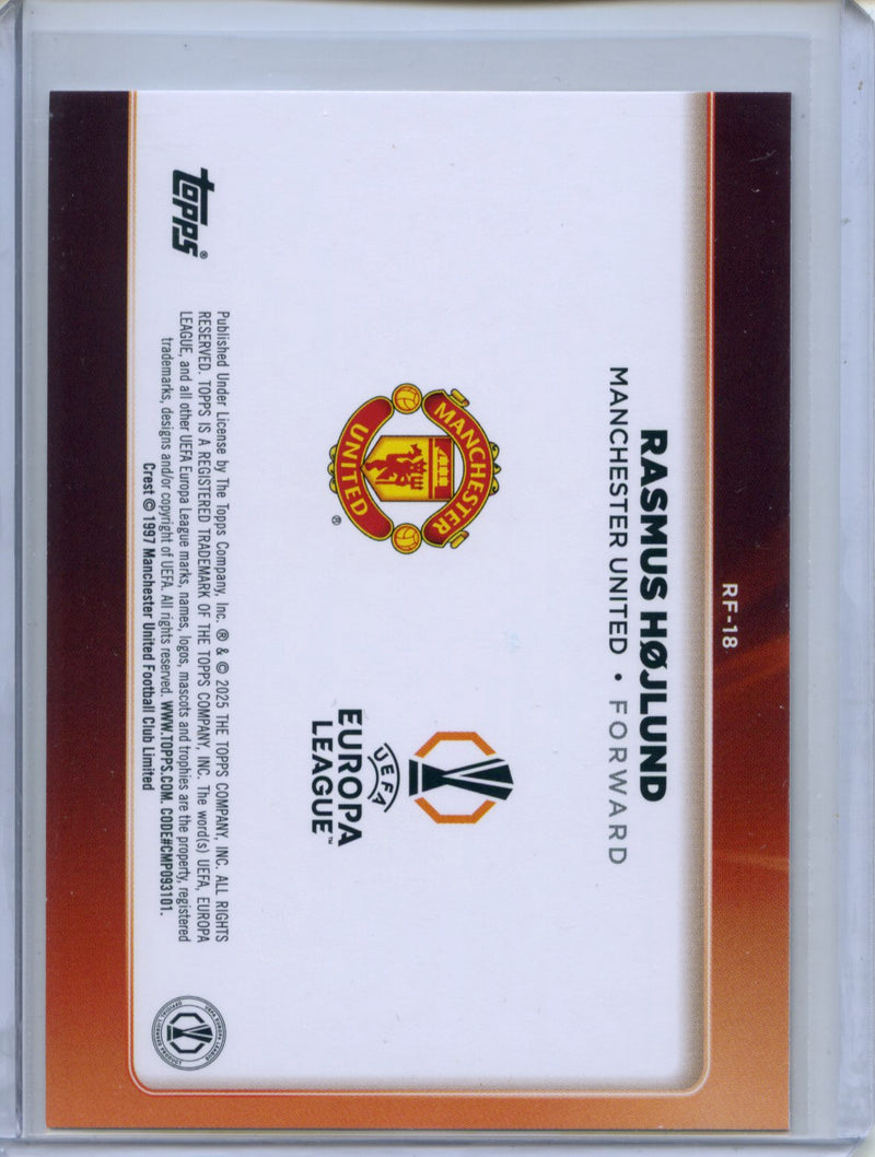 2024-25 Topps UEFA CC Rasmus Hojlund Trophy Chasers