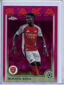 2024-25 Topps Chrome UEFA Club Comps Bukayo Saka Pink 224/250