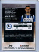 2021-22 Topps Bundesliga Stadium Club Chrome Manuel Prietl Aqua Green Electric Charge Refractor 45/175