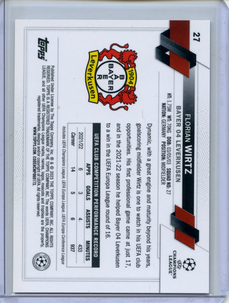 2022-23 Topps Chrome UEFA Florian Wirtz