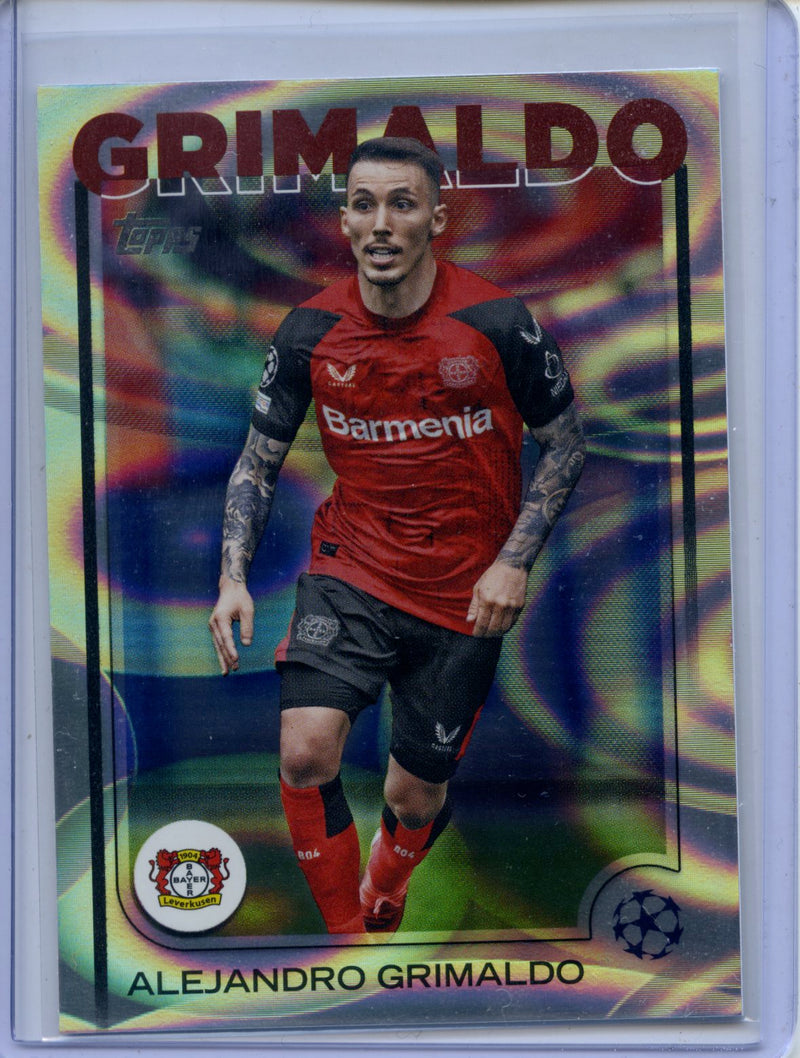 2024-25 Topps UEFA CC Alejandro Grimaldo Rain Drops