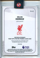 25-26 Pristine EPL Milos Kerkez Pristine Autographs Blue 15/75