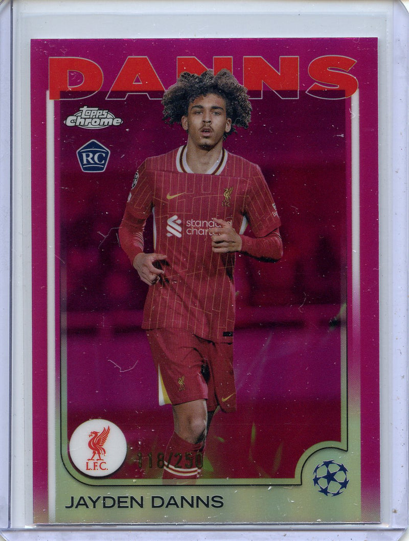 2024-25 Topps Chrome UEFA Club Comps Jayden Danns Pink 118/250