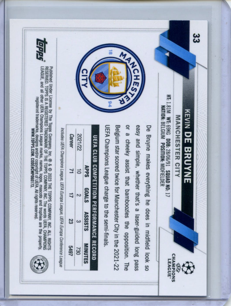 2022-23 Topps Chrome UEFA Kevin De Bruyne