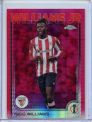 2024-25 Topps Chrome UEFA Club Comps Nico Williams Neon Pink Prism 130/175