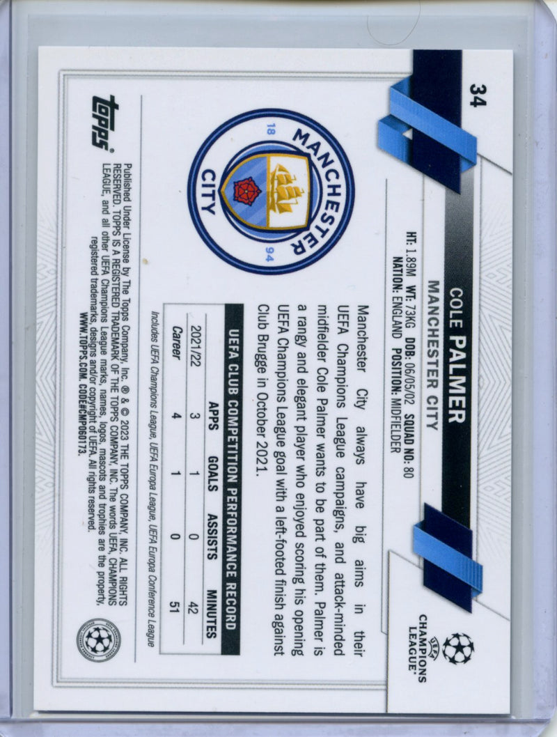 2022-23 Topps Chrome UEFA Cole Palmer
