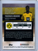 2021-22 Topps Bundesliga Stadium Club Chrome Youssoufa Moukoko Aqua Green Electric Charge Refractor 29/175