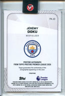 25-26 Pristine EPL Jeremy Doku Pristine Autographs Purple 1/99