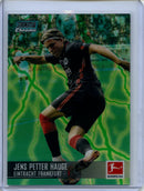 2021-22 Topps Bundesliga Stadium Club Chrome Jens Petter Hauge Aqua Green Electric Charge Refractor 123/175