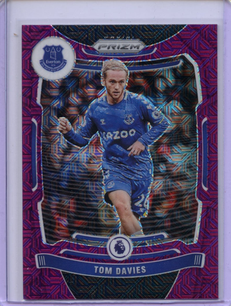 2021-22 Panini Prizm Premier League Tom Davies Purple Mojo Prizm
