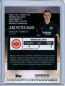 2021-22 Topps Bundesliga Stadium Club Chrome Jens Petter Hauge Aqua Green Electric Charge Refractor 123/175