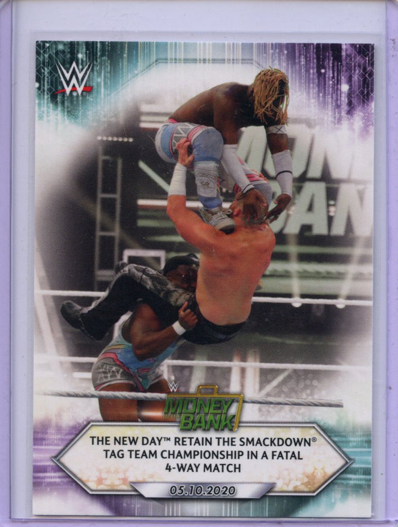 2021 Topps WWE The New Day Retain The Smackdown Tag Team Championship In A Fatal 4-Way Match