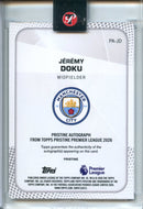 25-26 Pristine EPL Jeremy Doku Pristine Autographs Purple 2/99