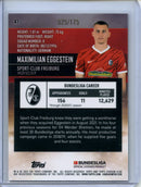 2021-22 Topps Bundesliga Stadium Club Chrome Maximilian Eggestein Aqua Green Electric Charge Refractor 25/175