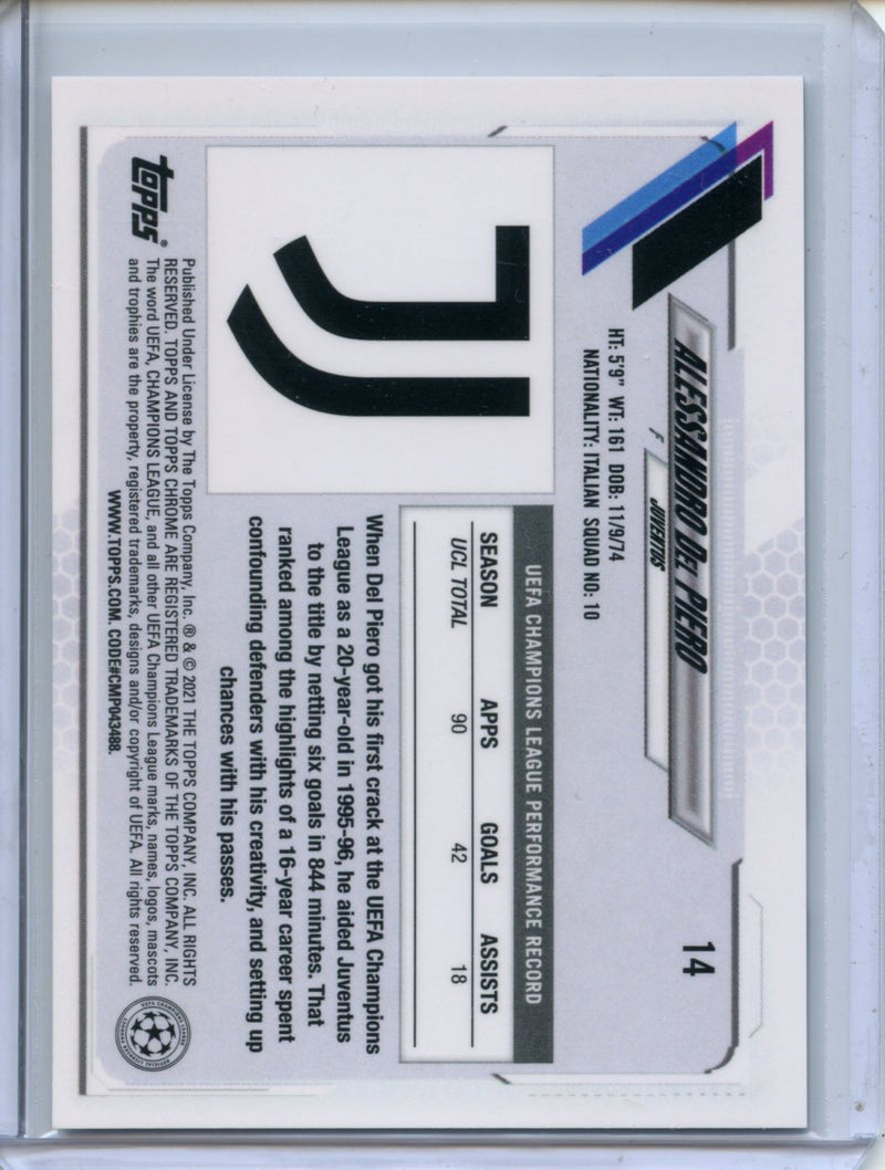 2020-21 Topps Chrome UEFA CL Alessandro Del Piero